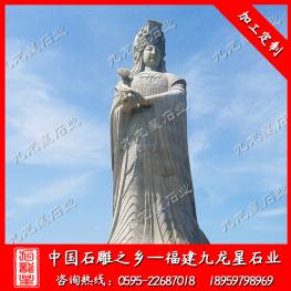 大型妈祖石雕像 花岗岩妈祖雕刻厂