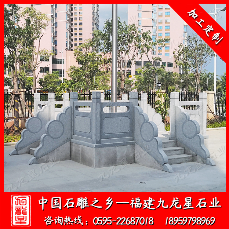 洛江实验小学第二校区--旗台栏杆、人物雕塑