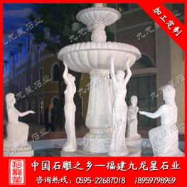 现代石雕喷泉厂家 制作欧式水钵喷泉