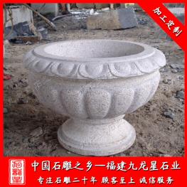 中式石雕花盆图片 石雕花盆价格行情 惠安石雕花钵