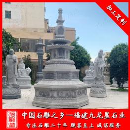 佛教石雕佛塔 寺院石雕佛塔厂家 销售石雕六角塔八角佛塔